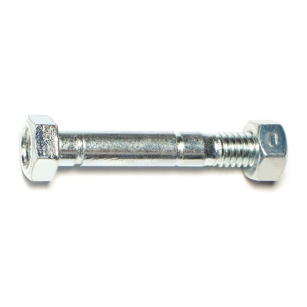 Midwest Fastener 5/16" x 2-1/8" Zinc Plated Steel Snow Blower Shear Pins and Nuts 25PK 54836 - main